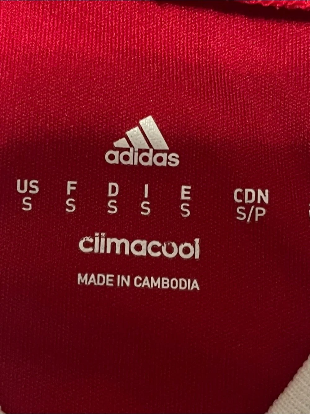 adidas Men’s Red Empire United Soccer Jersey with White Trim